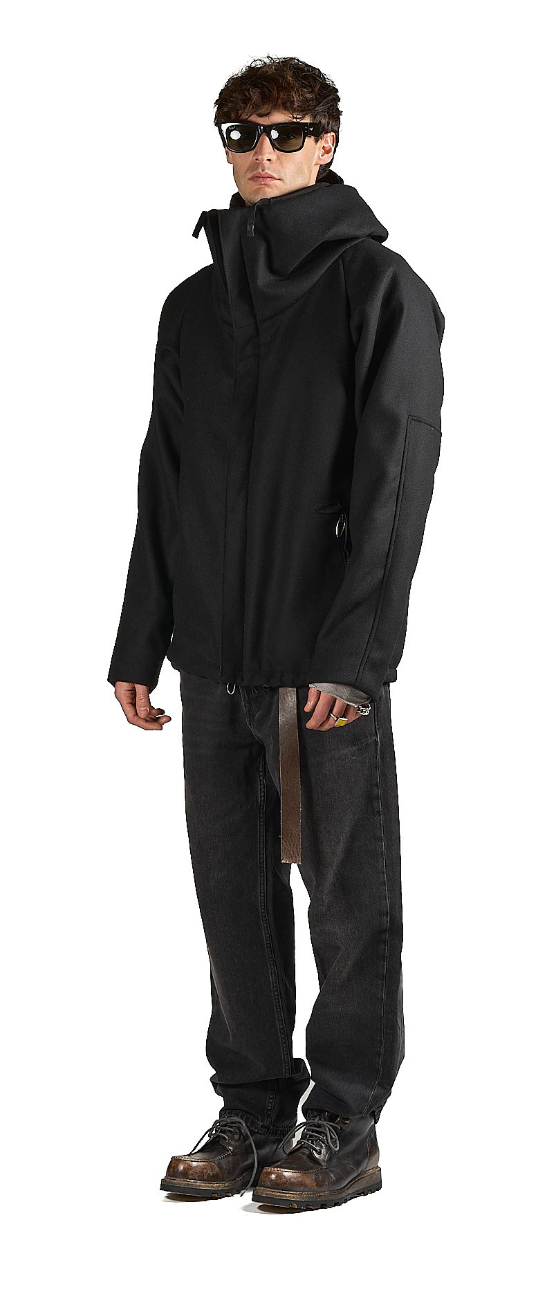 DANIELE BASTA LEATHER AND SILVER JACKET 